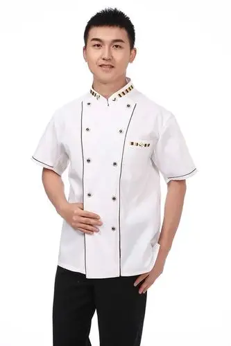 酒店厨师服短袖厨师工作服饭店宾馆餐饮厨师长服装厨师服夏装定做