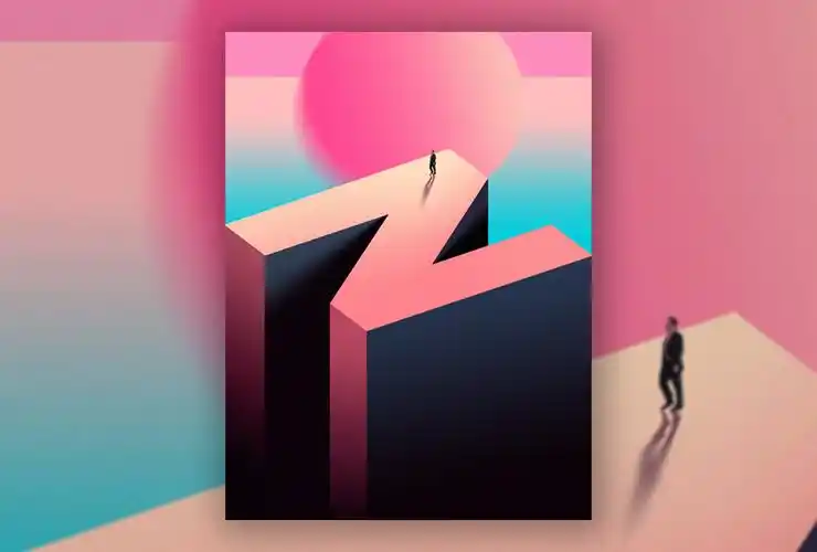 渐变视觉海报_ps制作渐变效果创意视觉海报 - ps教程 - 甲虫课堂