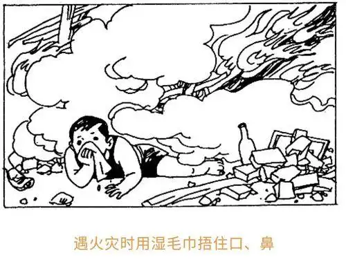 着火简笔画 房子着火简笔画