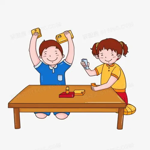 动手能力人物儿童小女孩女孩小男孩男孩剪纸卡通免抠元素积木搭积木图