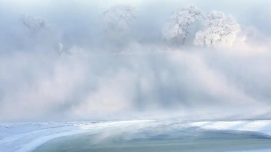 唯美朦胧雾凇图片壁纸26