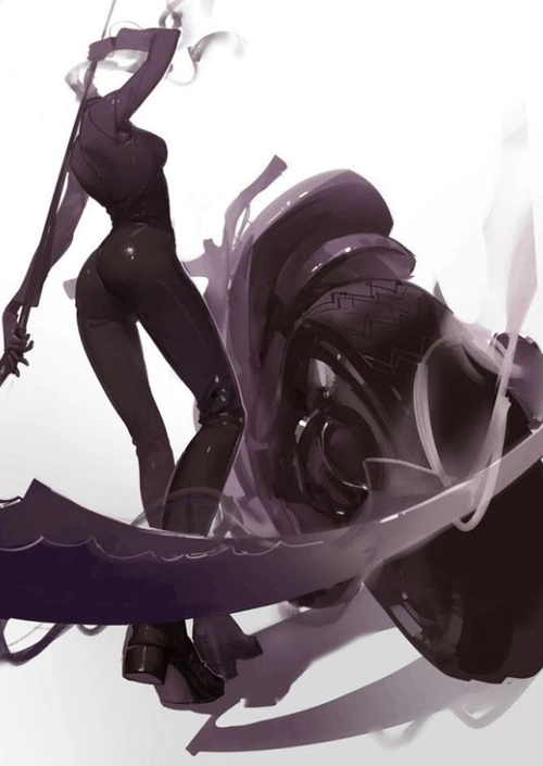 原创动漫中穿皮衣紧身衣的帅气女孩子身材超好