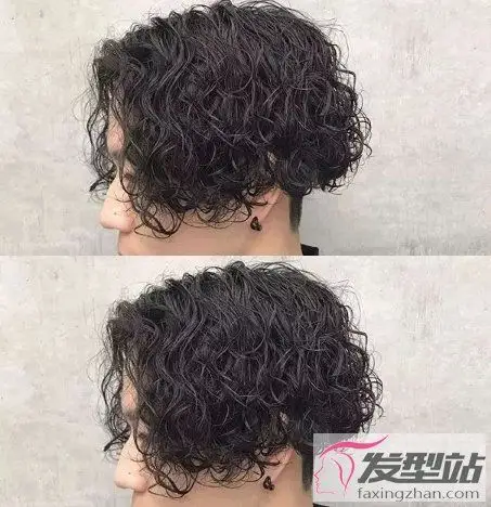 男生小卷烫短发发型 满头烫设计时髦个性超吸睛_发型