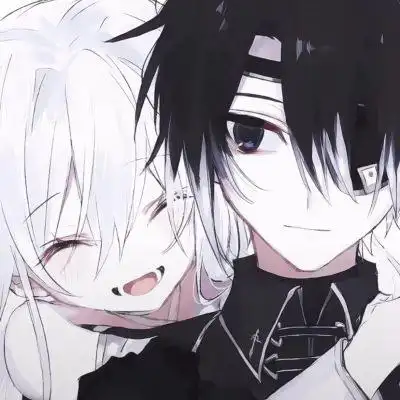 稀有头像情侣高级动漫 高清一左一右的高级干净情侣头像动漫图片_情侣