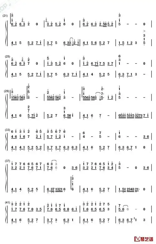 盛世回首钢琴简谱-数字双手-mario 慕寒2