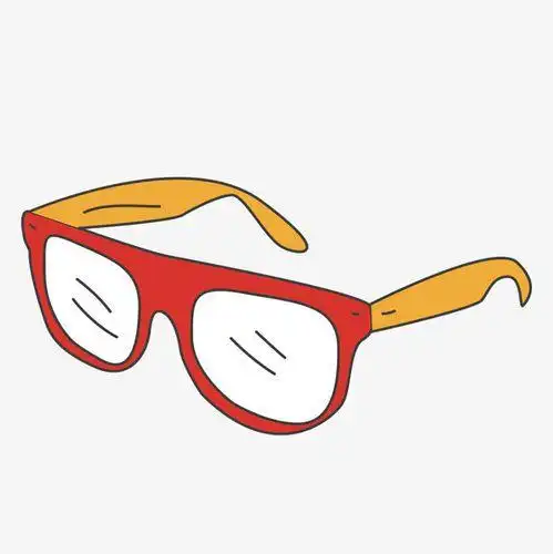 眼镜卡通简笔画欣赏 简笔画图片大全-普车都