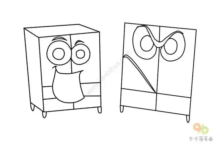 玩具柜子简笔画怎么画