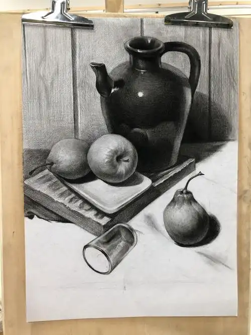 素描静物写生.