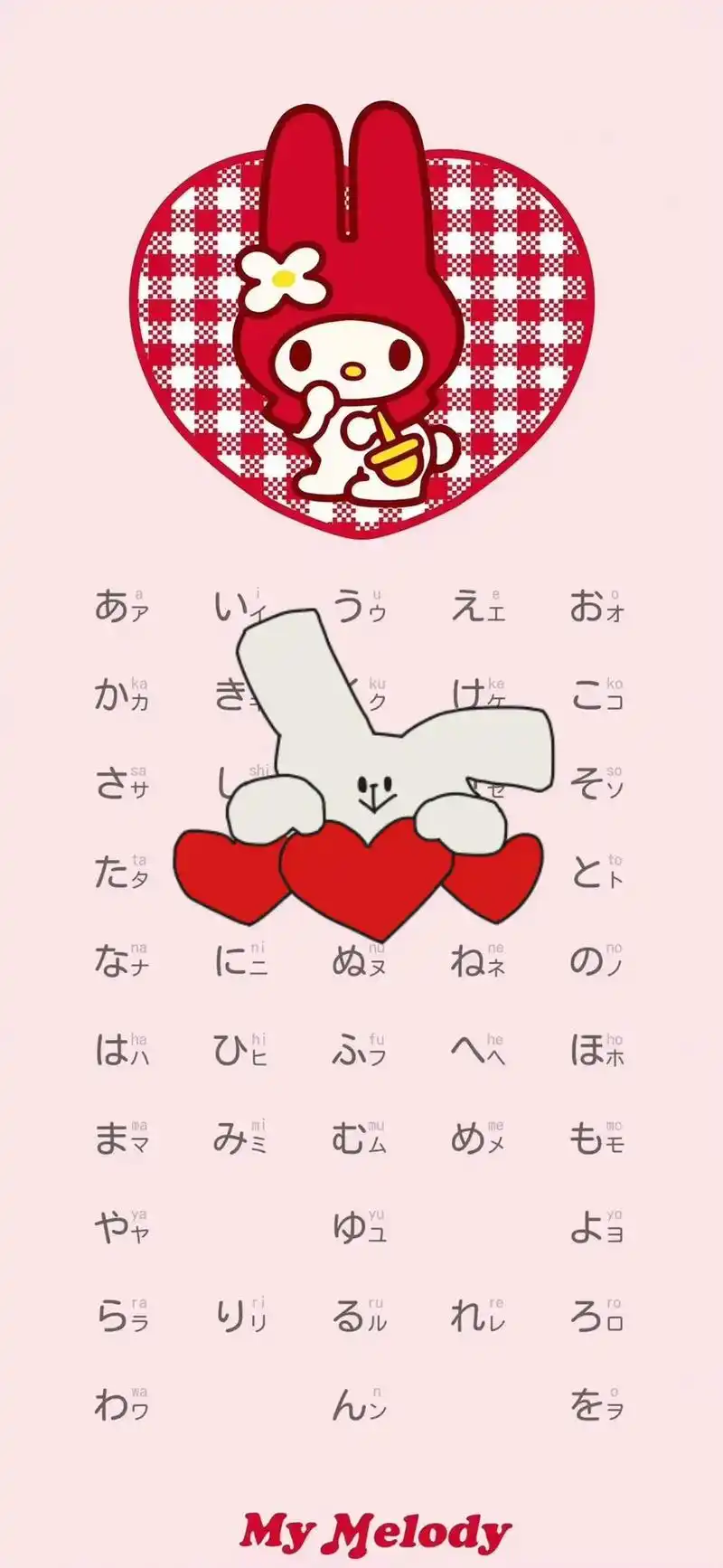 我不允许学日语的姐妹没有这五十音图壁纸.