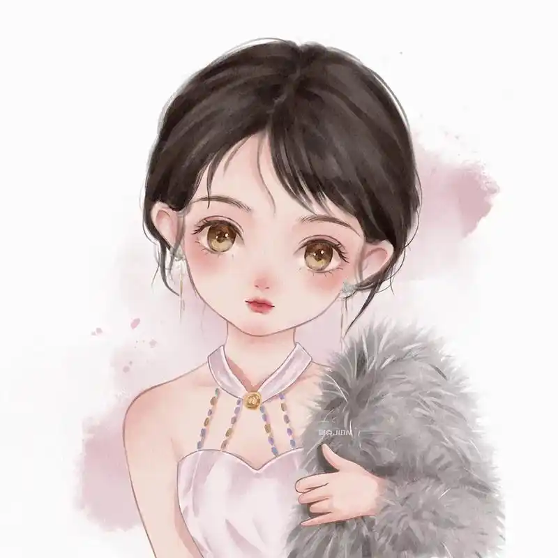 一些可爱的q版头像拿去用～#手绘头像 #水彩 - 抖音