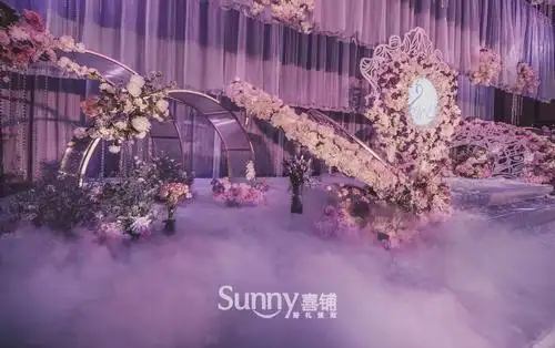 北京sunny喜铺婚庆公司—紫色系布幔造景高端婚礼案例