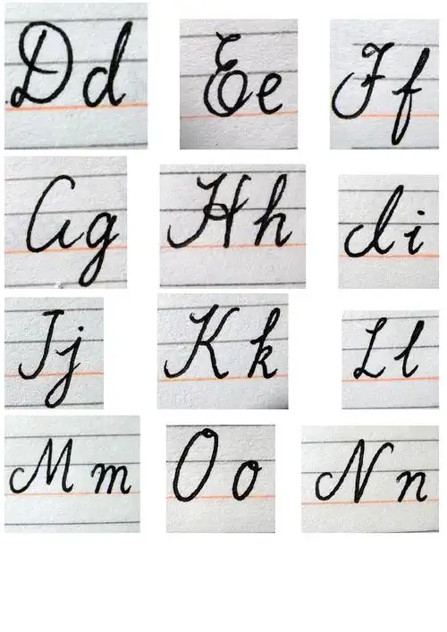 花体英文书写方法