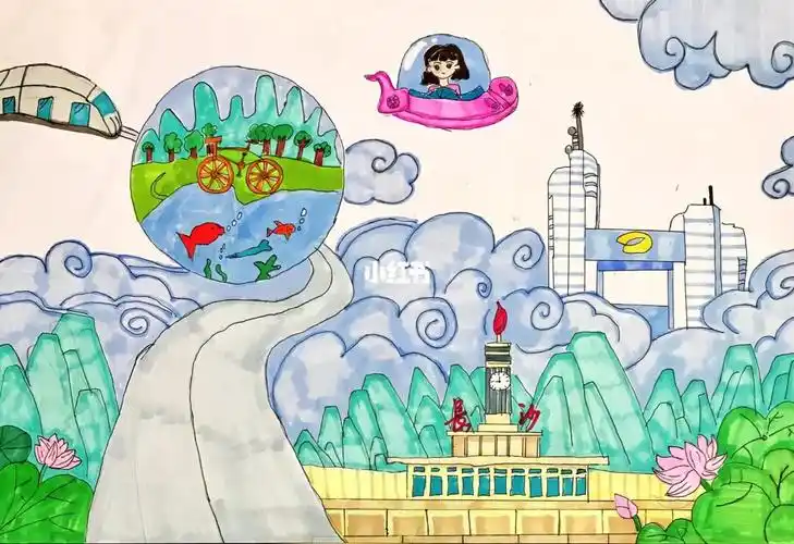 二年级小朋友画我和长沙的2022