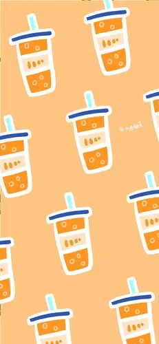 可爱卡通壁纸##粉色控# "奶茶这种东西喝多了也没意思每天早中晚缺