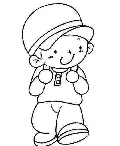 简笔画小孩子全身