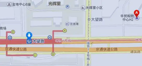 浦发银行大望路地铁哪个口