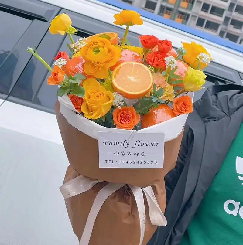 橙子花束 橘子花束.9015心想事"橙"   前"橙"似锦    - 抖音