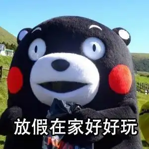 放假在家好好玩 熊本熊 红脸蛋 蓝天 草地