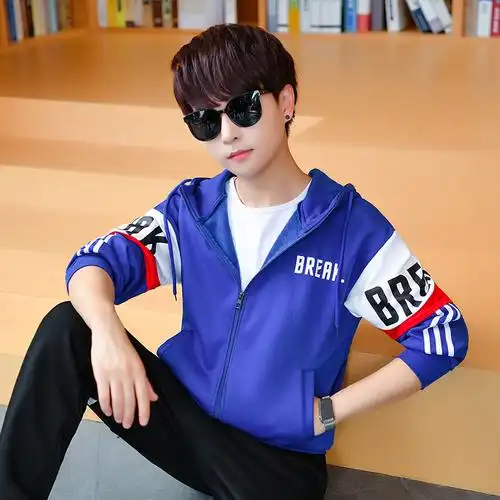 秋季青少年卫衣男孩外套15岁潮流帅气初中中学生卫衣