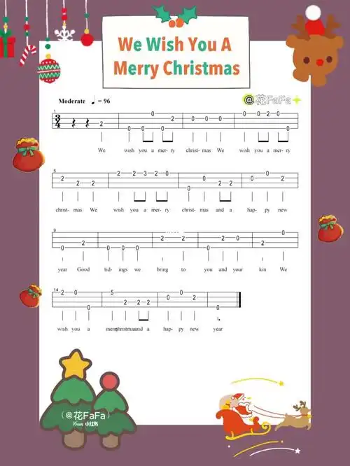 圣诞歌尤克里里①经典圣诞英文歌曲谱