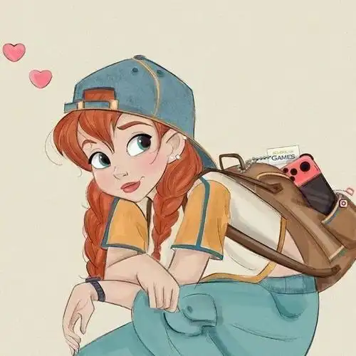 人物插画欣赏休闲风迪士尼公主