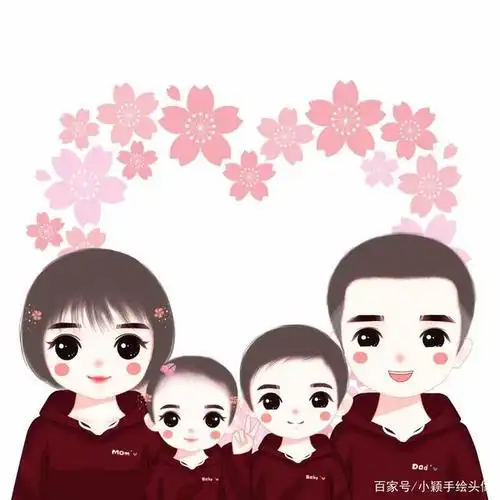 家庭幸福头像,一家三口,四口图片,总有你喜欢的风格