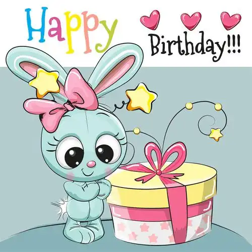 过生日的小兔子图片