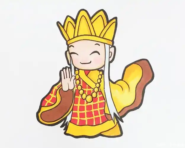 q版简笔画西游记唐僧唐玄奘简笔画画画步骤简单易画