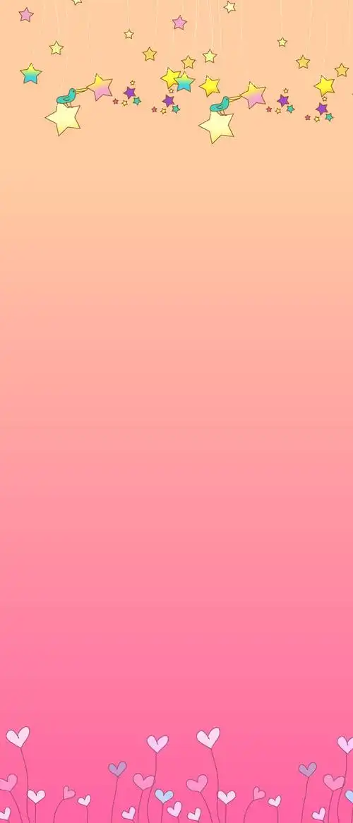 星星装饰粉色背景