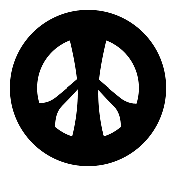 create a peace and love hippie symbol