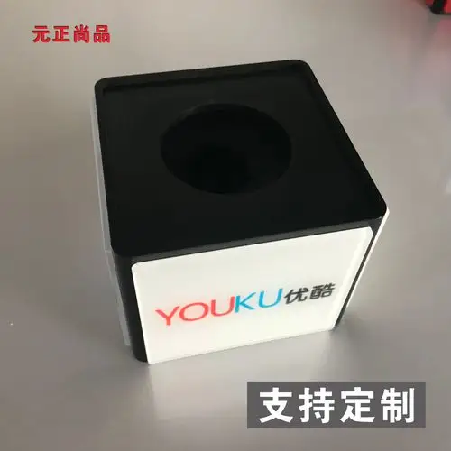热销采访话筒夹_话筒牌台标亚克力麦标制作女主播logo牌采访话筒麦牌