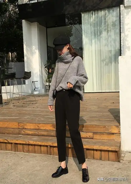 12套萝卜哈伦裤的穿搭示范哈伦萝卜裤配什么上衣图片