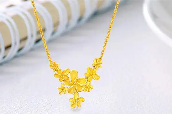 10克女士黄金项链图片