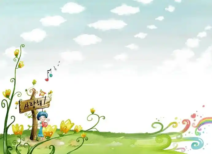 春季卡通矢量背景图片