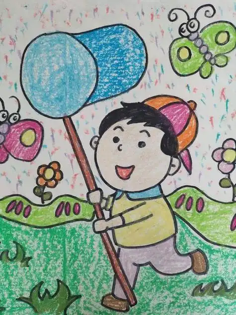 精选几张适合八岁小朋友绘画的创意儿童画课件作品昌江县小乖乖幼儿园