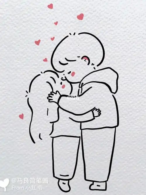 简笔画情侣手帐素材你所有的样子我都喜欢