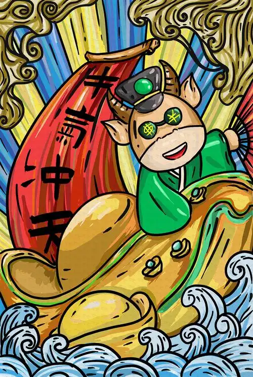 《牛气冲天》|插画|新锐潮流插画|大冬冬冬_原创作品-站酷zcool