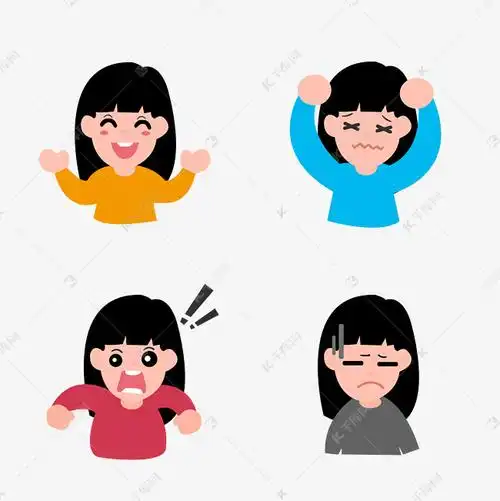 女孩情绪变化表情包