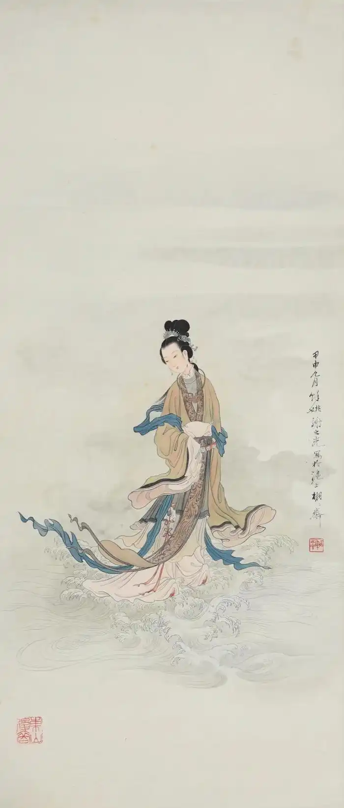 谢之光《洛神图轴》