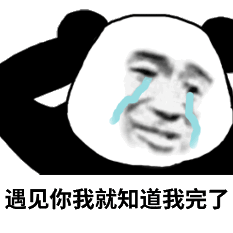 遇见你我就知道我完了(熊猫头表情包)_熊猫_遇见_知道表情