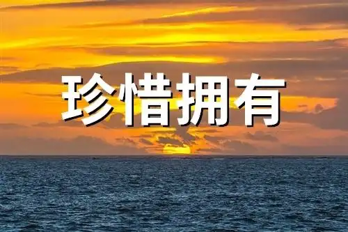 珍惜现在所拥有的说说