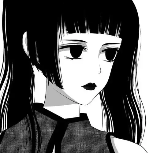 超酷的黑白动漫女生头像