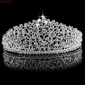 皇冠头饰新娘结婚水钻珍珠皇冠插梳发饰发梳婚纱配饰发冠