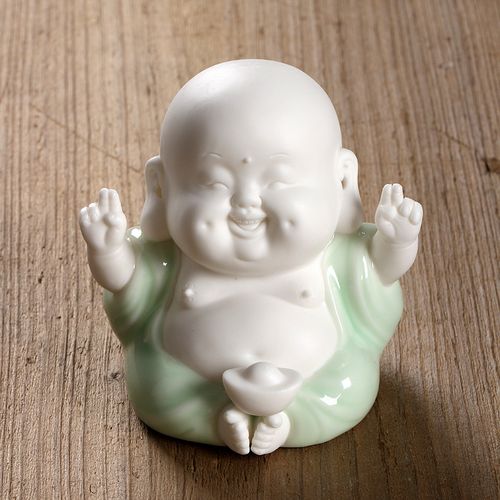开心弥勒佛茶宠摆件精品 可爱小笑佛家居摆件装饰工艺品招财 批发