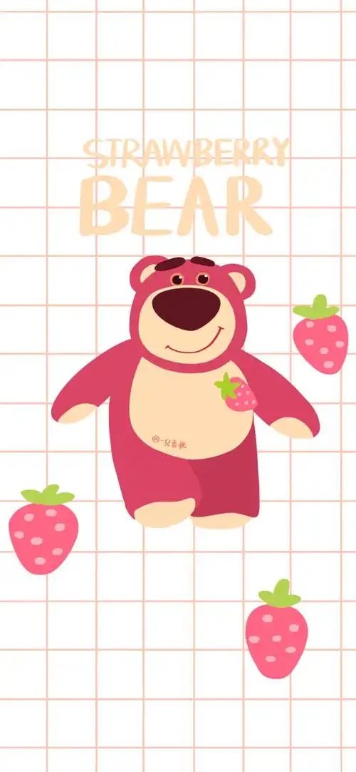 微博原创画师@一只香桃草莓熊手机壁纸/背… - 堆糖,美图壁纸兴趣社区