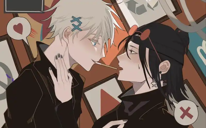 【绘画过程】五条和夏油的pocky game