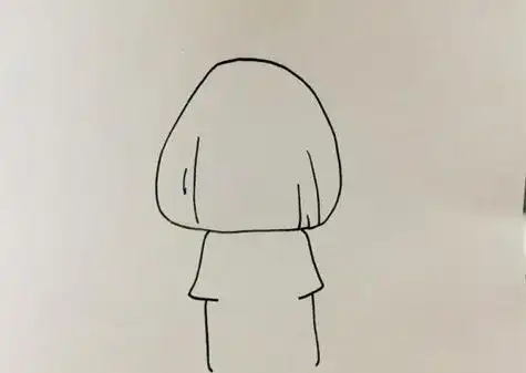 彩色小女孩小猫背影简笔画步骤,图片,简笔画-学笔画