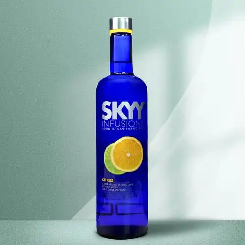 进口洋酒 skyy深蓝伏特加柑橘味蓝天伏特加 深蓝牌柑橘 调酒基酒
