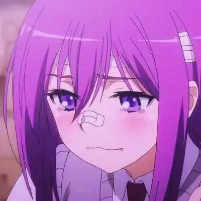 紫色头发动漫女生头像