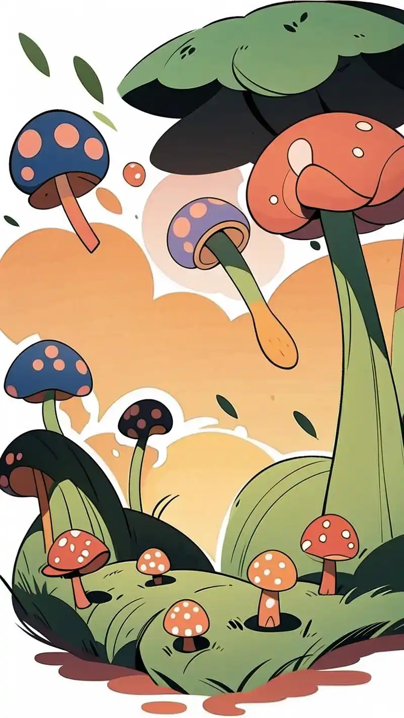 96小蘑菇森林漫画壁纸,太梦幻了99